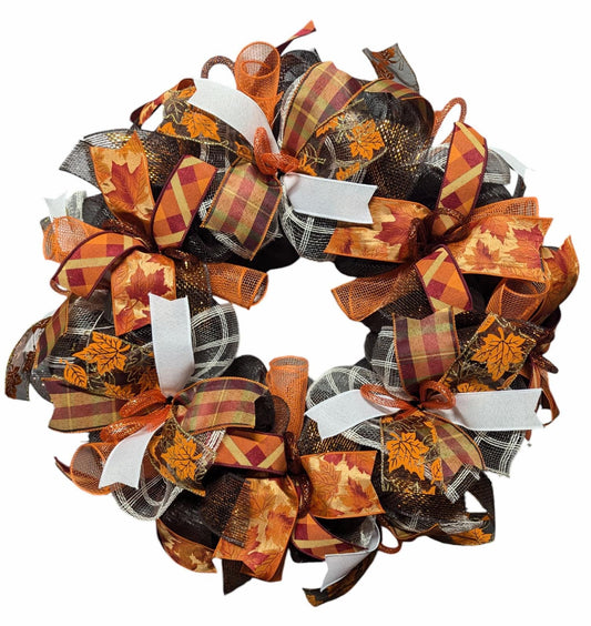 Open fall wreath, Fall wreath, Fall wreaths, wreath, Thanksgiving wreath, leaf wreaths, Fall decorations, Fall door décor, Cute fall wreath