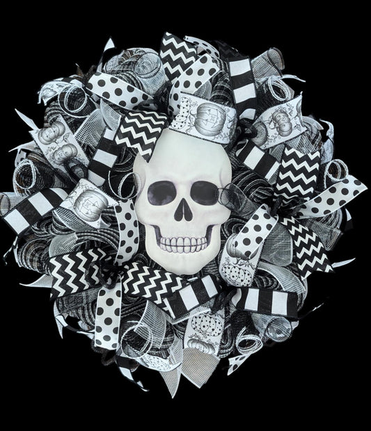 Halloween Wreath - Skull
