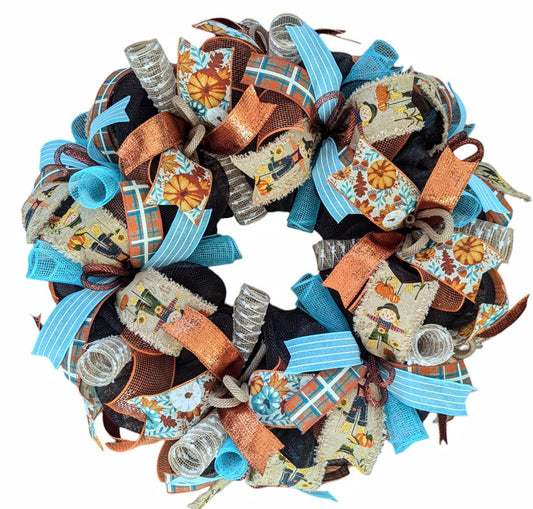 Open fall wreath, Fall wreath, Fall wreaths, wreath, Thanksgiving wreath, scarecrow wreaths, Fall decorations, Fall door, Cute fall wreath