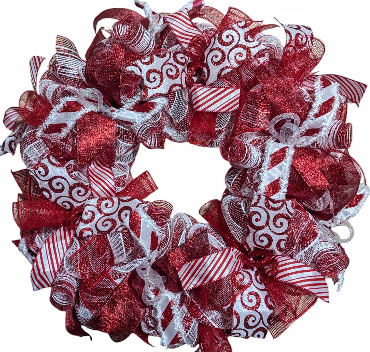 Candy Cane Wreath, Christmas Wreath, Whimsical Wreath, Christmas Wreaths, Wreath, Door Decor, Christmas Decorations, Candy Cane