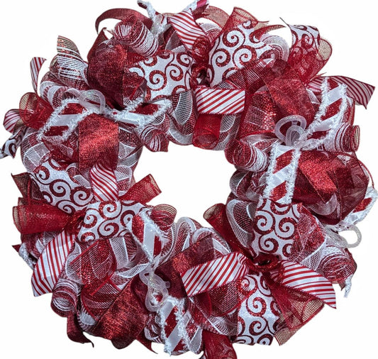 Candy Cane Wreath, Christmas Wreath, Whimsical Wreath, Christmas Wreaths, Wreath, Door Decor, Christmas Decorations, Candy Cane