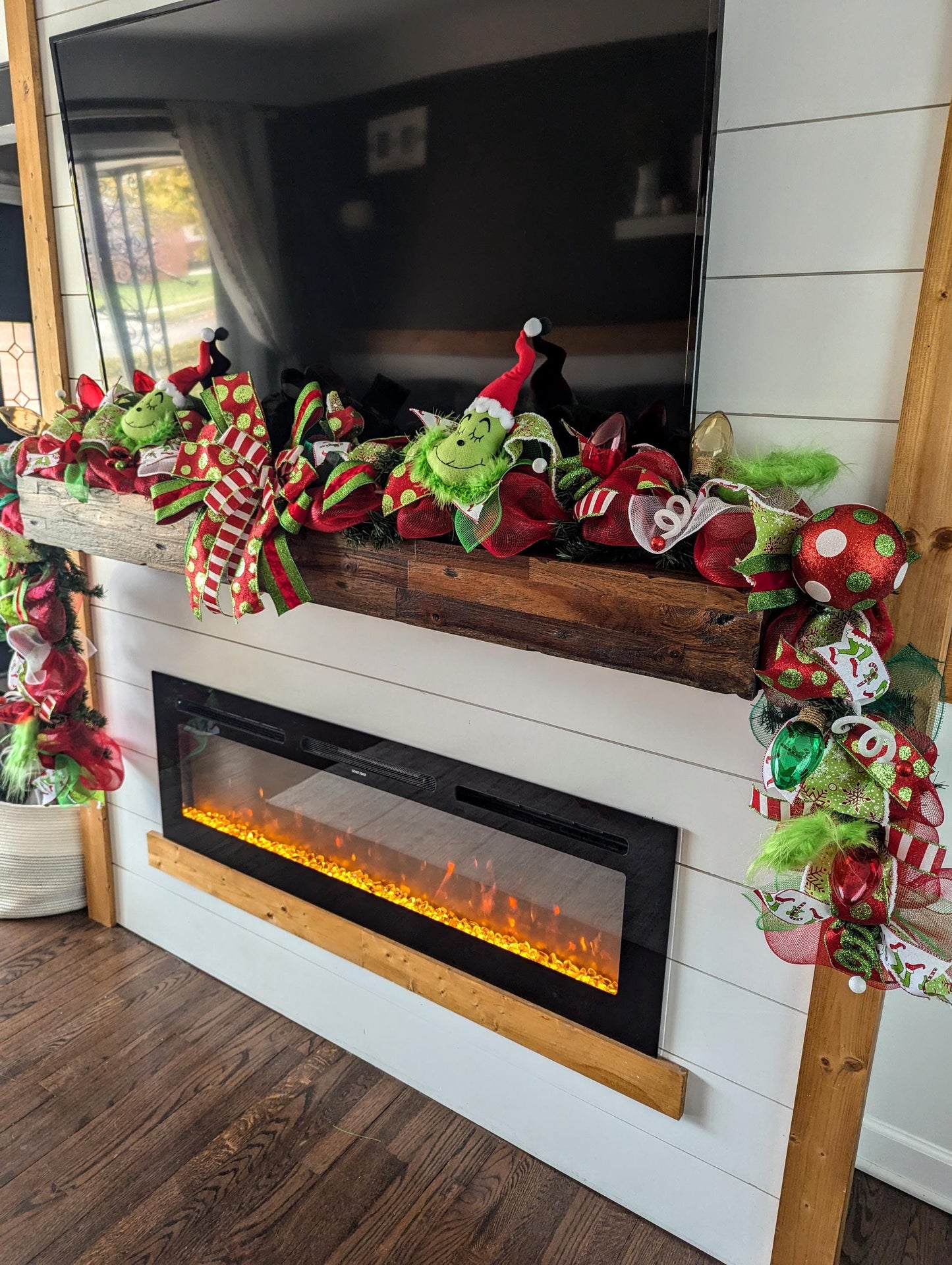 Christmas Garland, Grinch garland, CHRISTMAS GARLAND, Door garland, Mesh Christmas Garland, Christmas decor, garlands, Christmas garlands