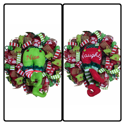 Double door Christmas wreaths