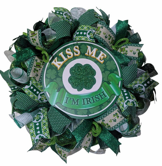 St. Patricks day Wreath, Spring Wreath, Happy St. Patricks Day wreath, St. Patricks Day Decor,St. Patties Day Wreath, door wreath, saint pat