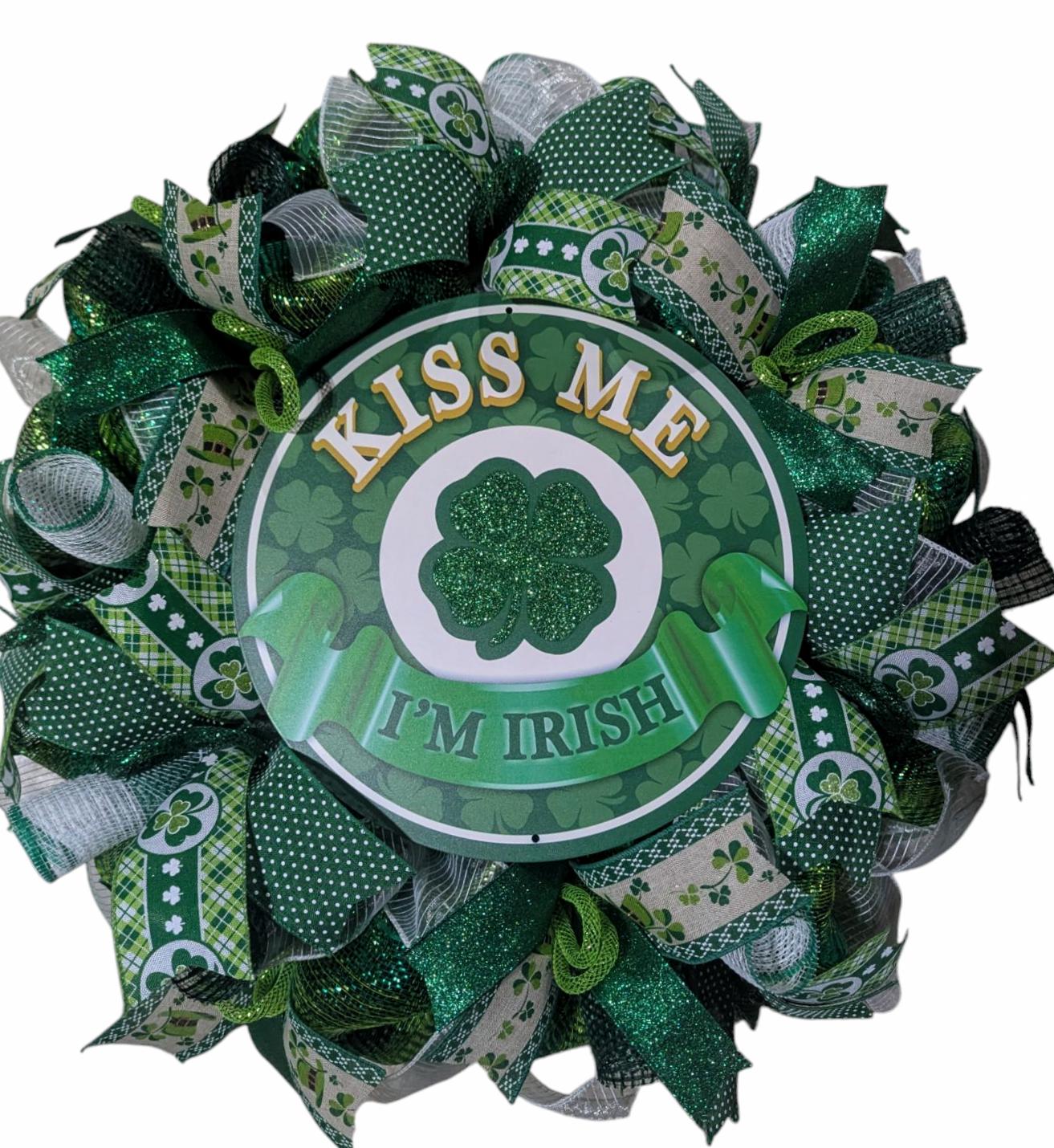 St. Patricks day Wreath, Spring Wreath, Happy St. Patricks Day wreath, St. Patricks Day Decor,St. Patties Day Wreath, door wreath, saint pat
