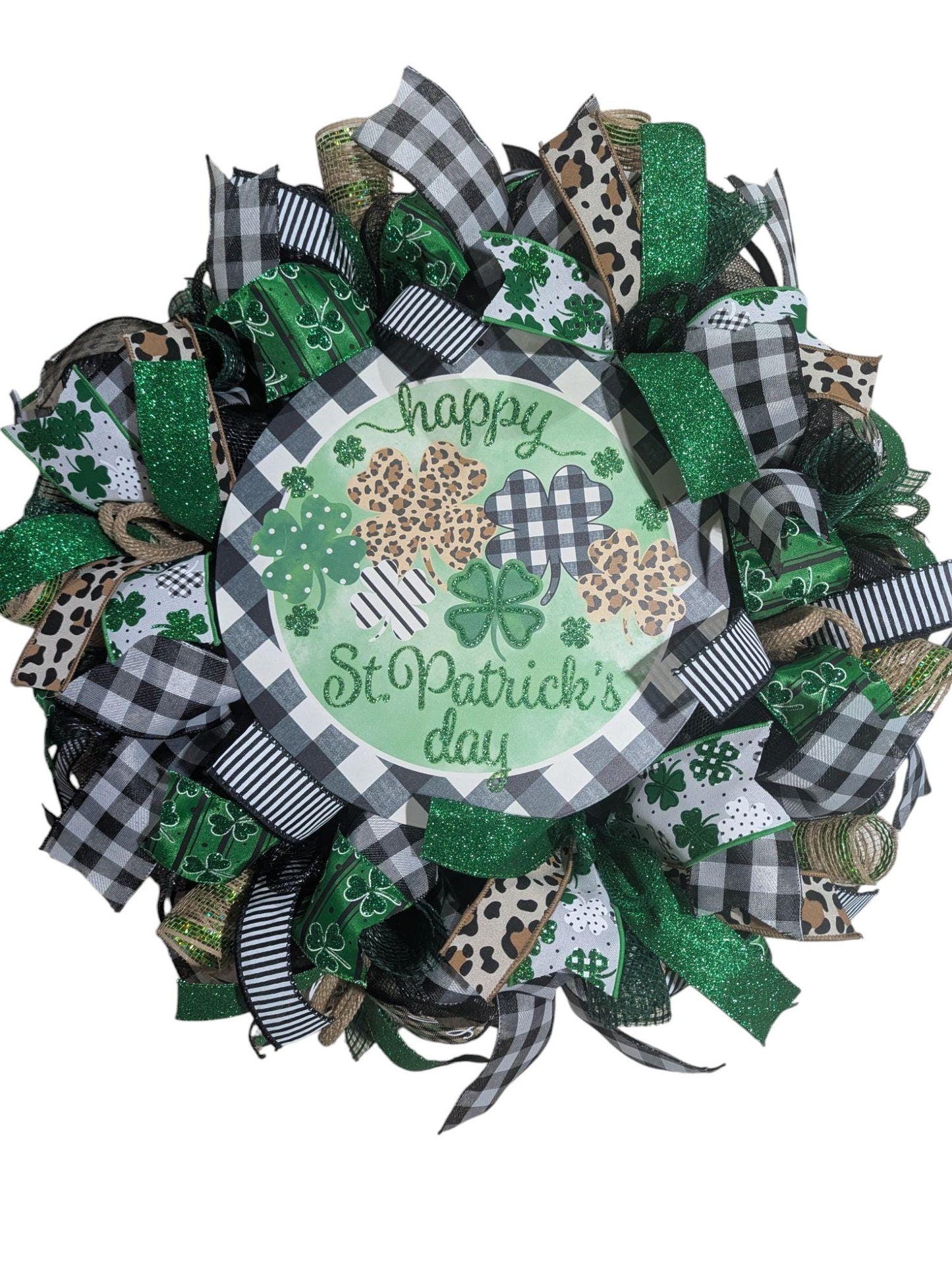 St. Patricks day Wreath, Spring Wreath, Happy St. Patricks Day wreath, St. Patricks Day Decor,St. Patties Day Wreath, door wreath, saint pat