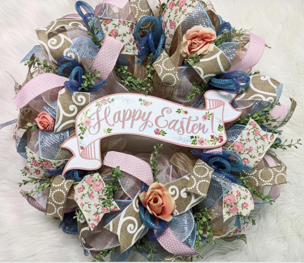 Happy Easter Wreath