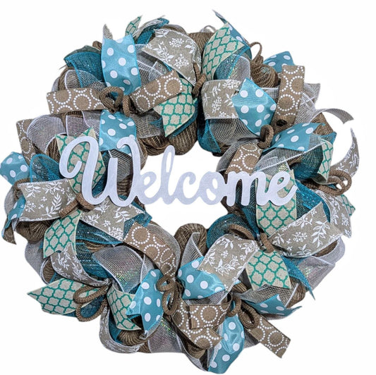 Everyday spring wreath, welcome wreath, spring flower wreath ,mesh spring wreath, Easter wreath, spring wreaths, front door wreath, wreath