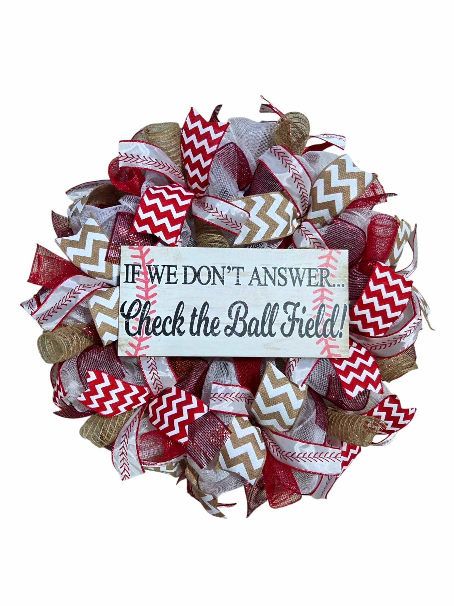 Baseball wreath
