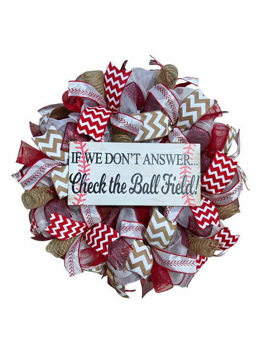 Baseball wreath