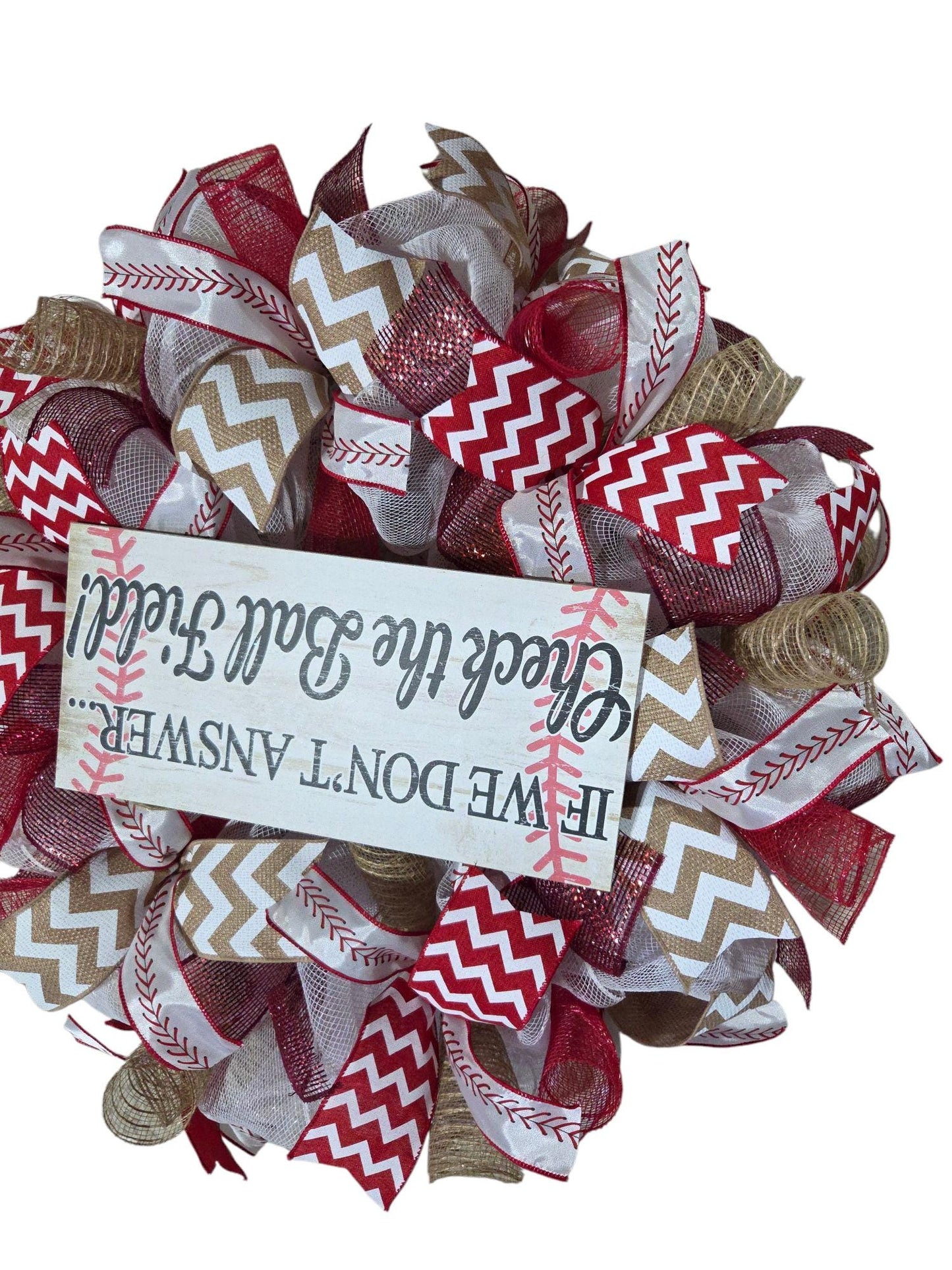 Baseball wreath