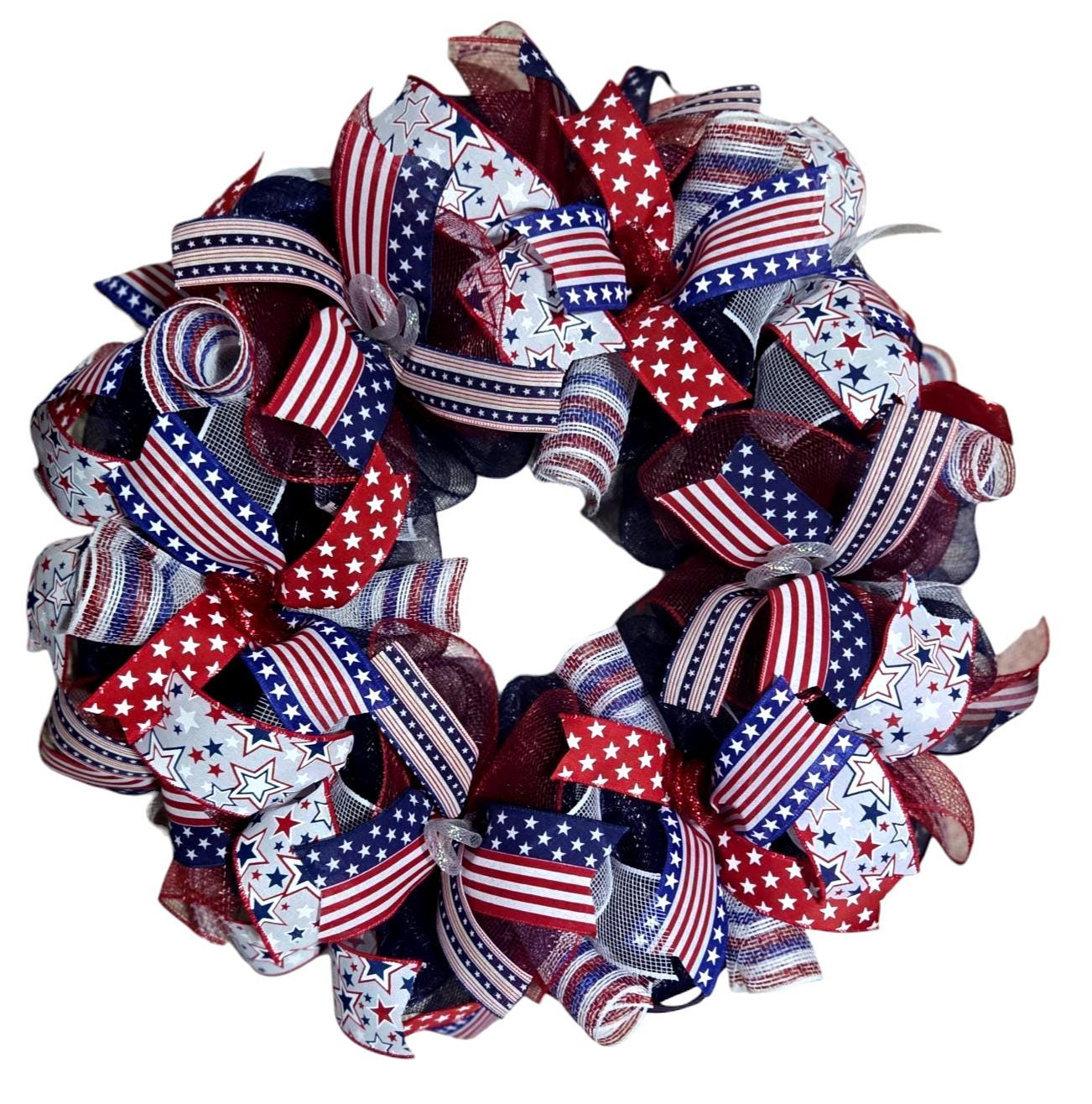 USA wreaths, patriotic wreaths, 4th of July wreath, fourth of July wreath, 4th of July wreath, mesh patriotic wreath, red white blue