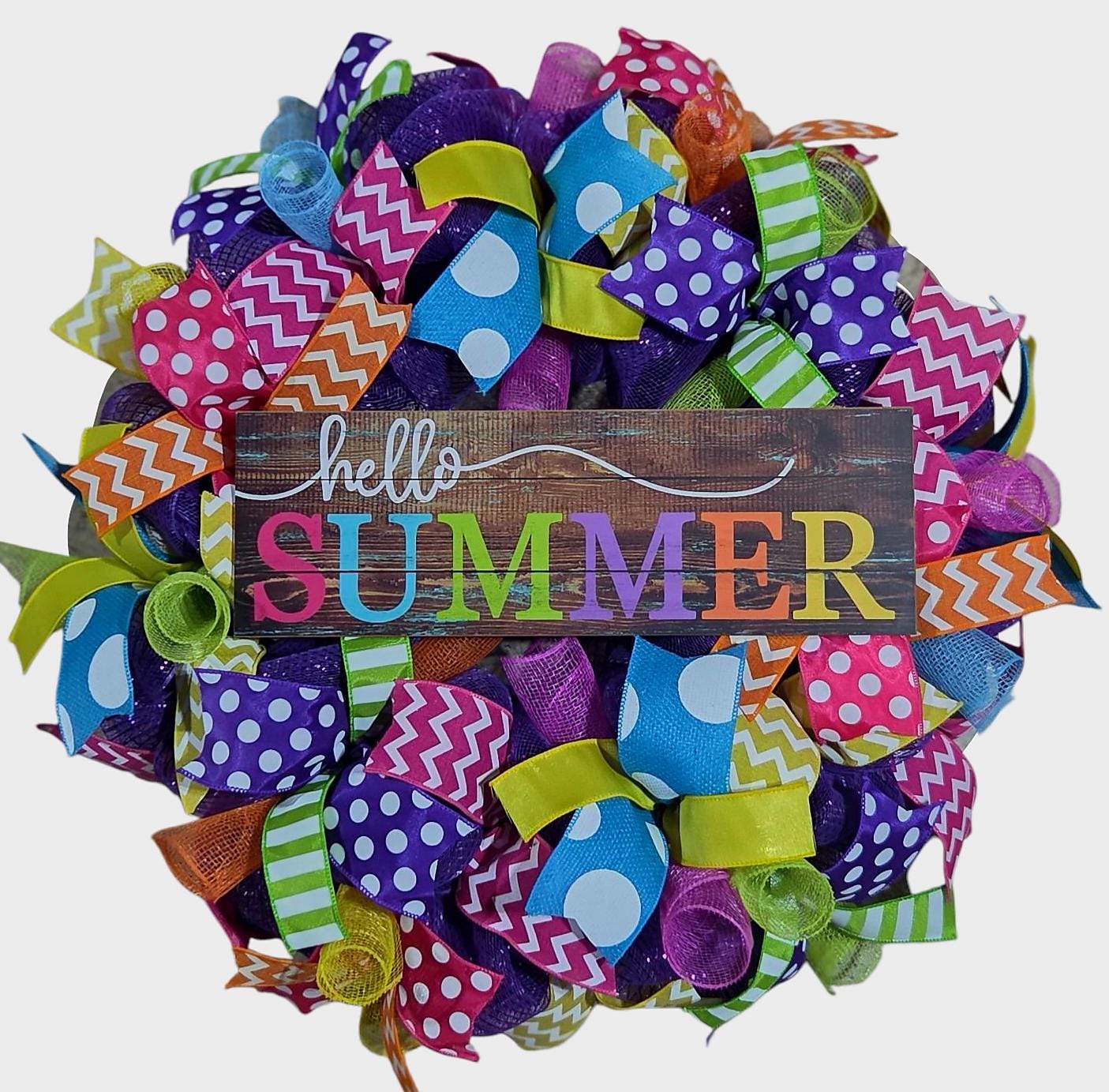 Summer wreath, hello summer wreath, hello wreath, welcome summer wreath, wreath, summer wreaths, summer decor, door wreath summer