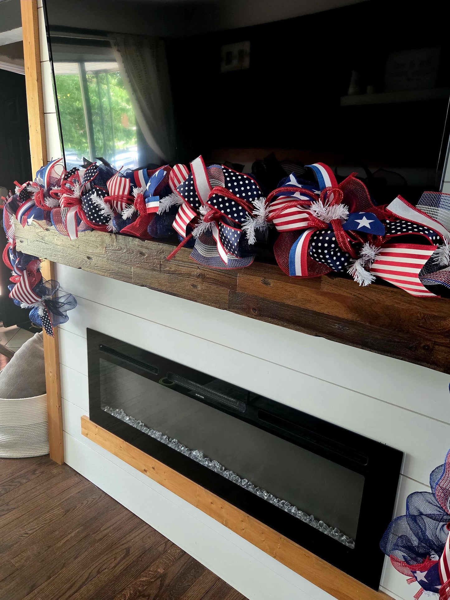 Patriotic garland, patriotic garlands, patriotic decor, 4th of July garland, fourth of July garland, patriotic decorations, patriotic door