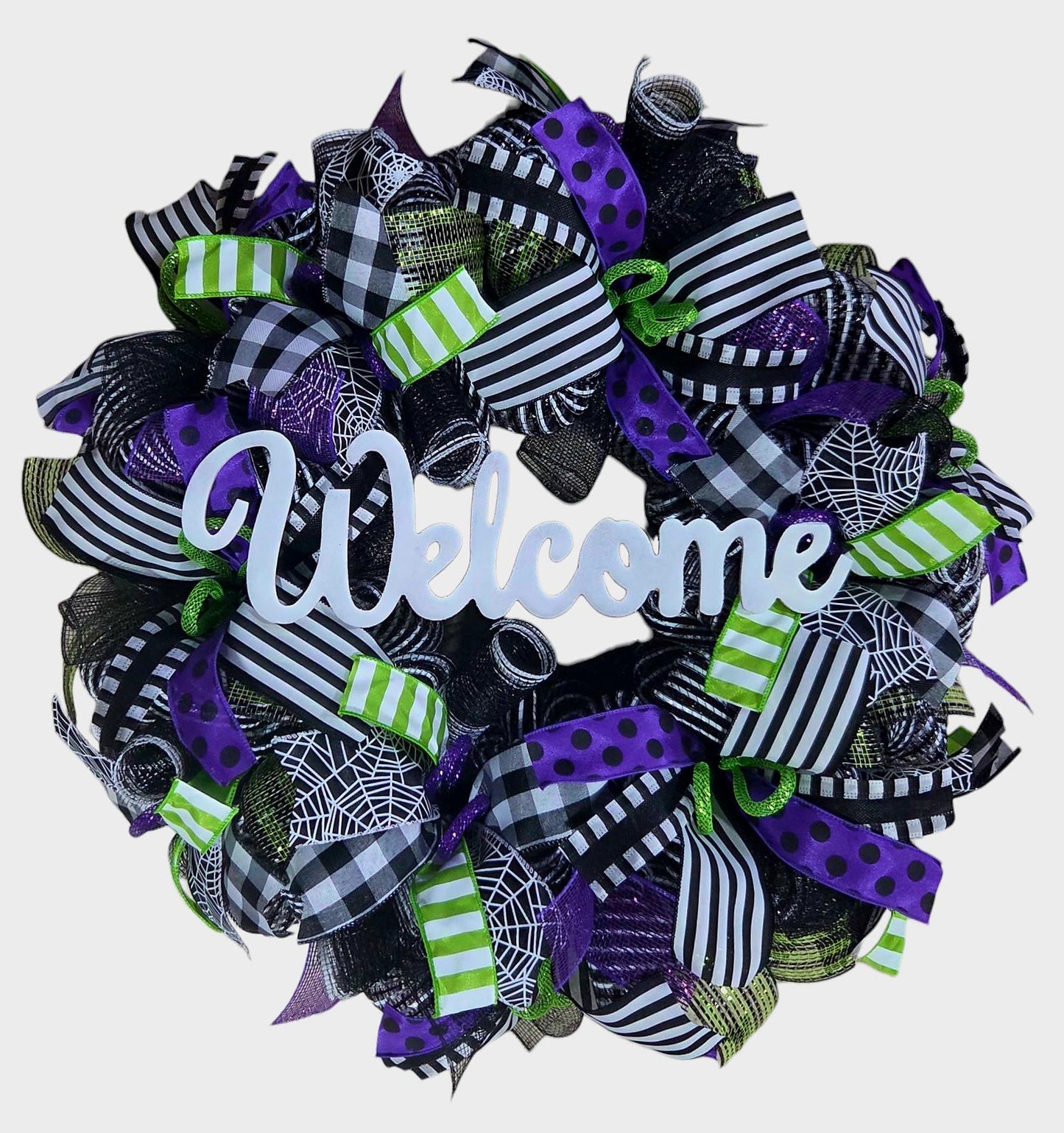 Halloween wreath, halloween wreath, beetlejuice wreath, halloweeen door decor, halloween door, letter wreath, welcome halloween, garlands