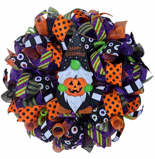 Gnome Halloween wreath