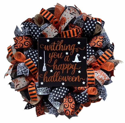 Witch Halloween wreath