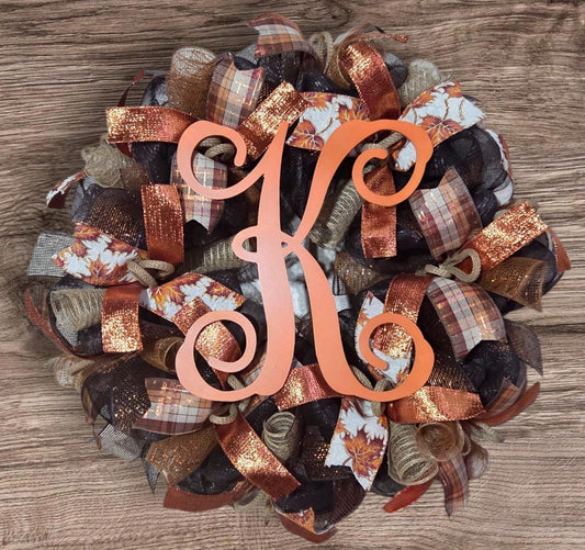 Fall wreath, Fall wreaths, Open Fall wreaths, wreath, Thanksgiving wreath, leaf wreaths, Fall decorations, Fall door décor, letter wreath