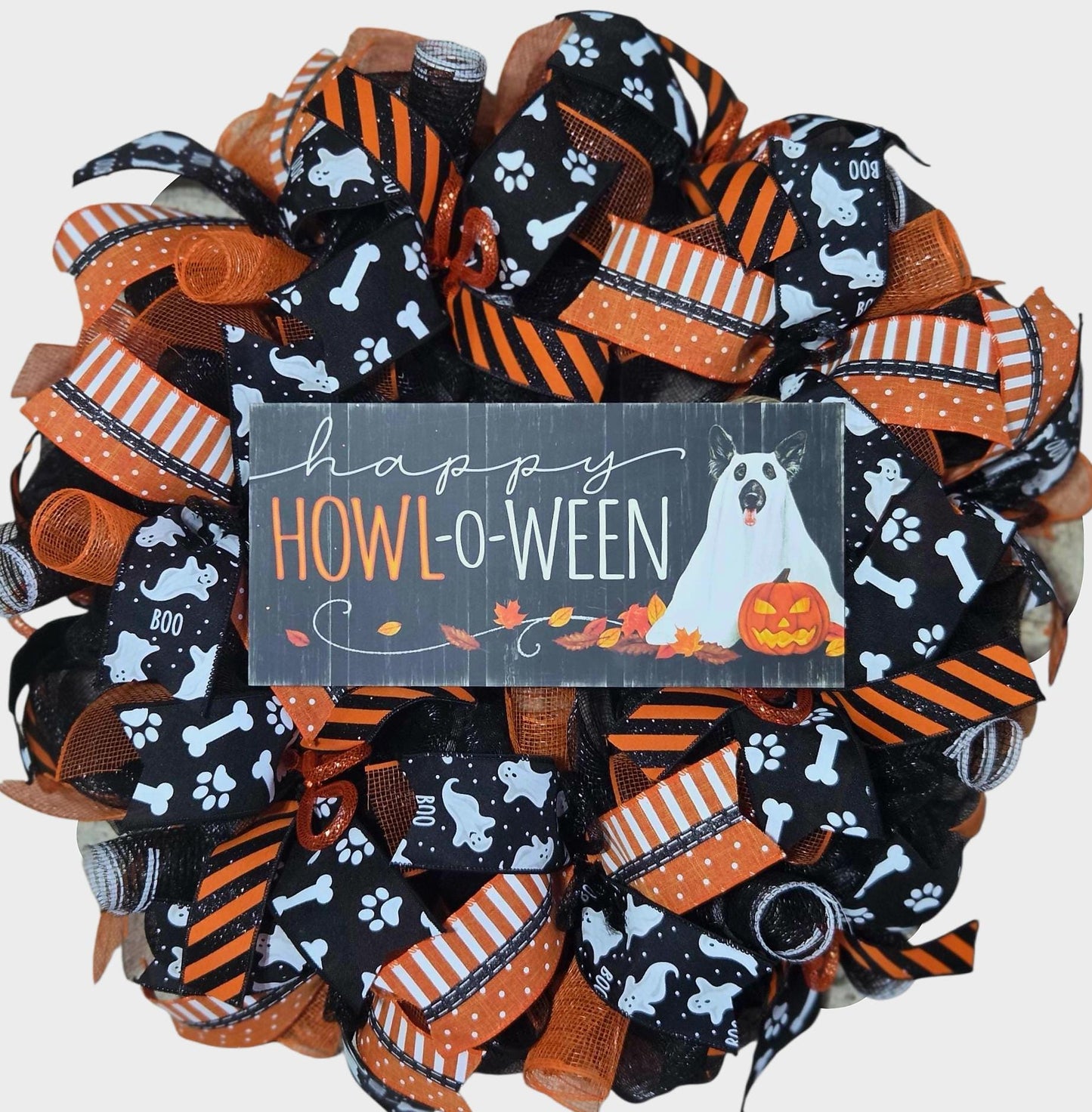 Dog Halloween wreath