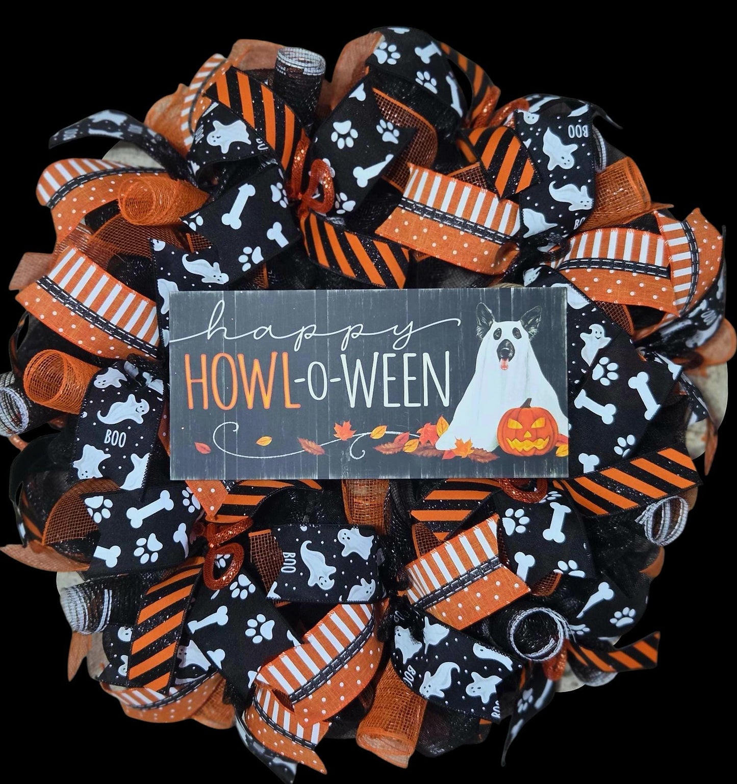 Dog Halloween wreath