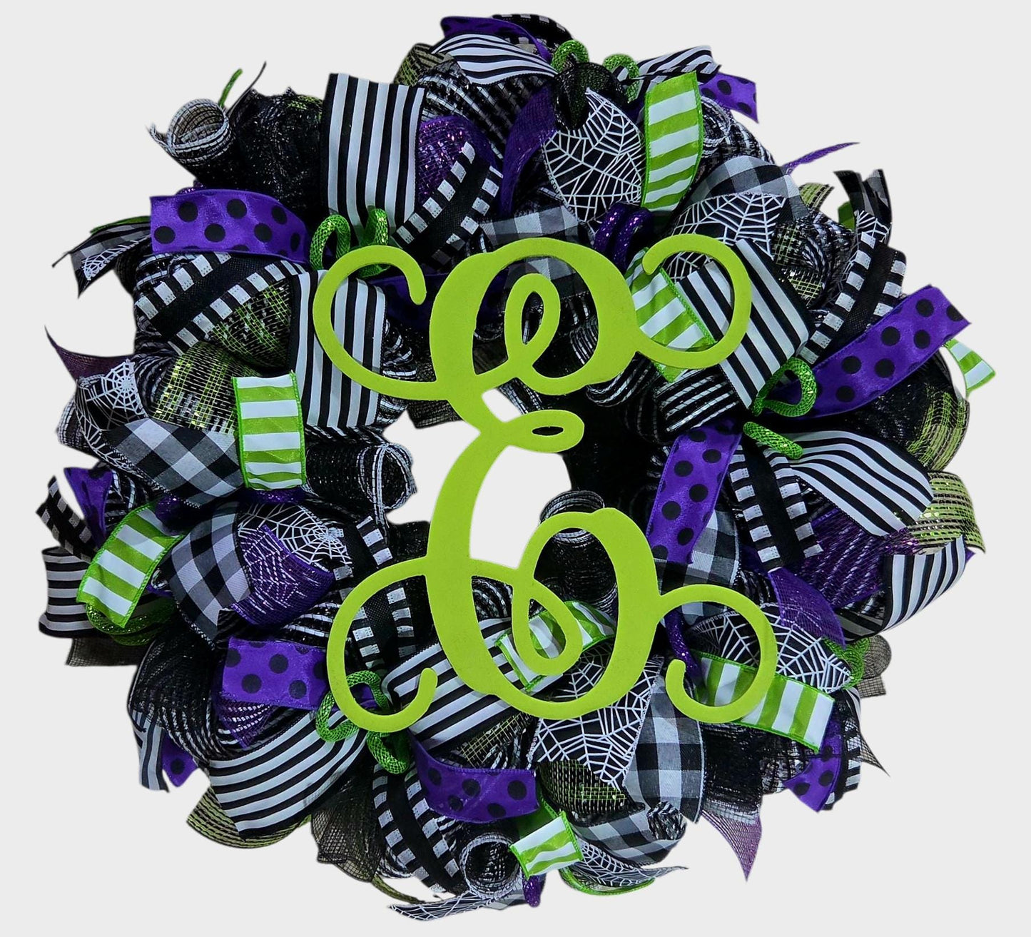 Halloween wreath, halloween wreath, beetlejuice wreath, halloweeen door decor, halloween door, letter wreath, welcome halloween, garlands