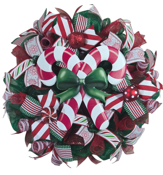 Candy Cane Wreath