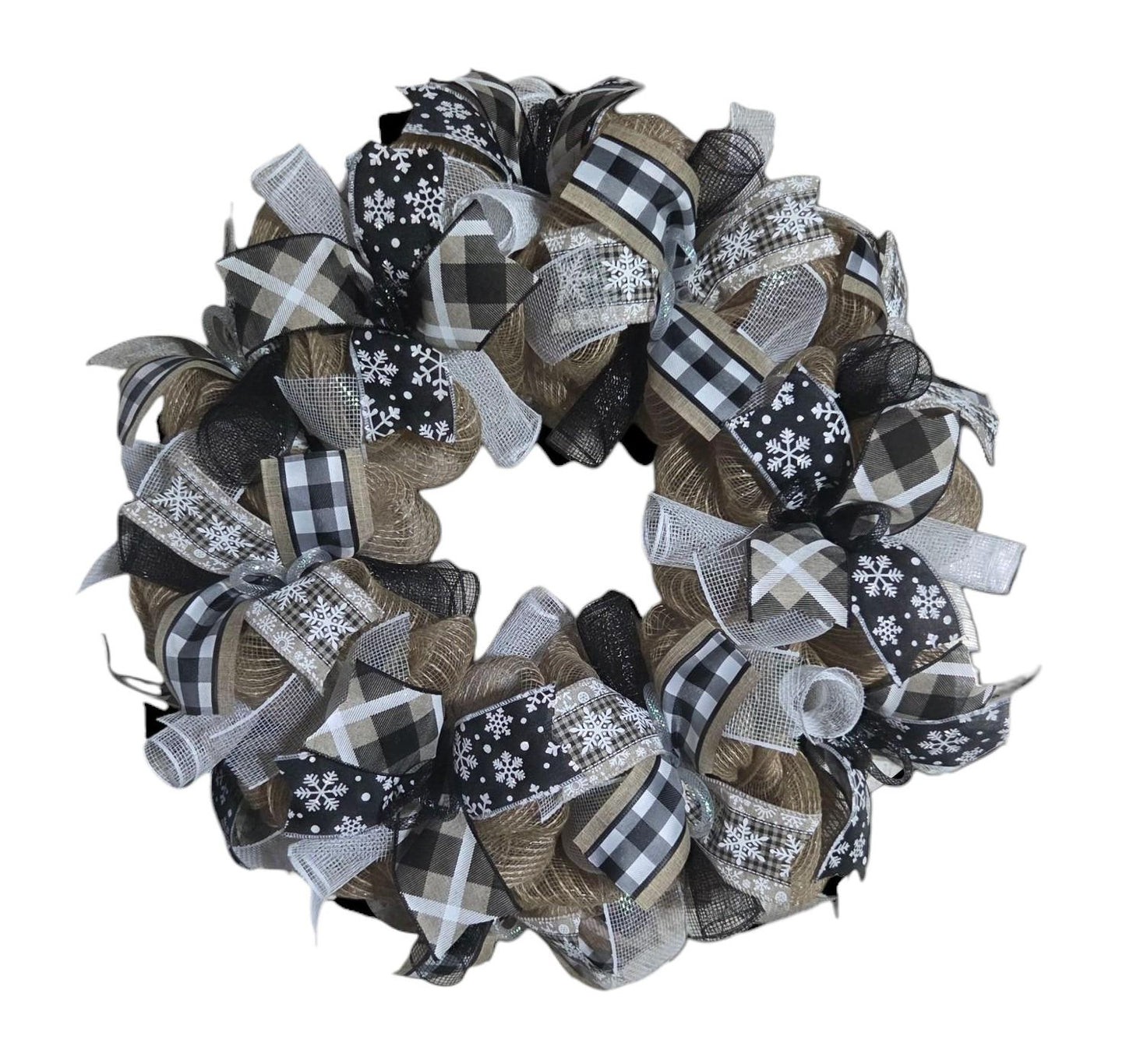 Winter Wreath, Snowflake Wreath, winter wreaths, snowman wreaths, Christmas decorations, Mesh winter Wreath, winter wreaths, snowflakes