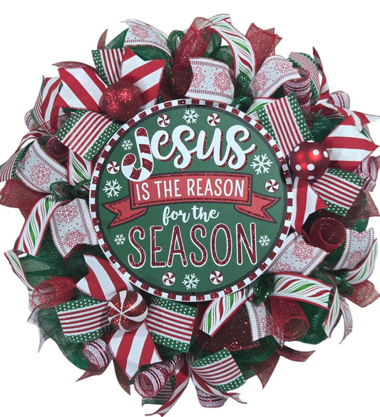 Candy Cane Wreath
