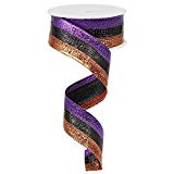 1.5" METALLIC PURPLE/COPPER/BLACK 3 IN 1 RIBBON - (10YDS)