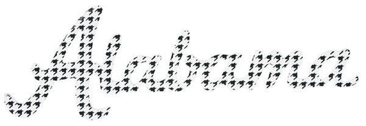 14" HOUNDS-TOOTH ALABAMA SIGN