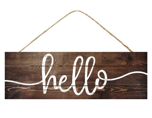 15.5" X 5" HELLO MDF SIGN
