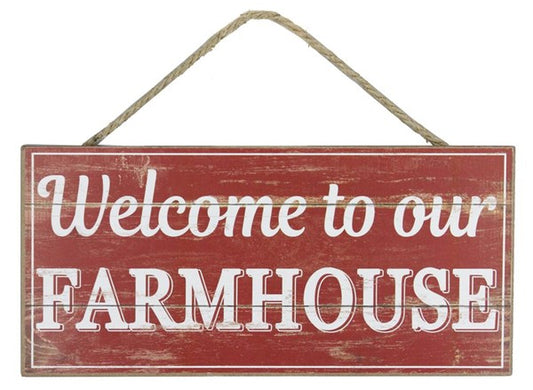 12.5" X 6"WELCOME TO OUR FARMHOUSE SIGN