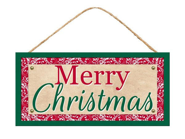 12.5"L X 6"H MERRY CHRISTMAS SIGN