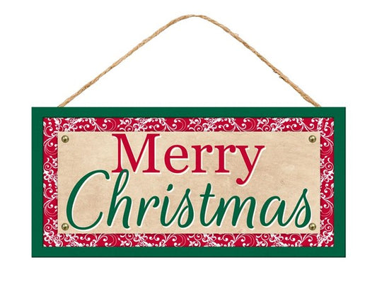 12.5"L X 6"H MERRY CHRISTMAS SIGN