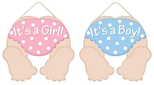 10" ITS A BOY (OR) ITS A GIRL (LIGHT) BABY BOTTOM