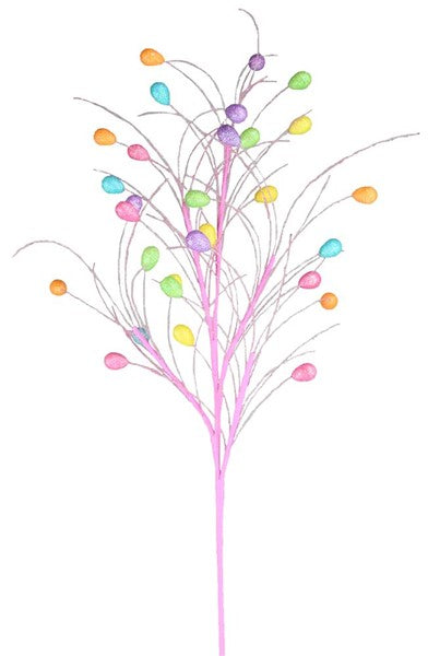 31" Glitter Easter Egg Grass Spray