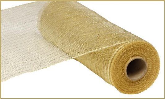 10" CHAMPAGNE WITH GOLD FOIL MESH - (10YDS)