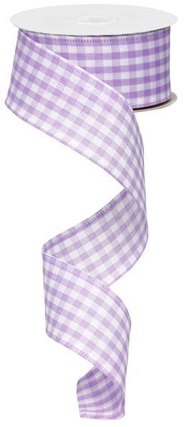 1.5" X 10YDS - PURPLE GINGHAM RIBBON