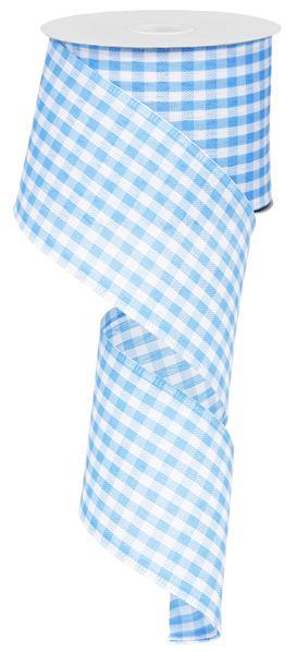 2.5" X 10YDS - BLUE GINGHAM RIBBON