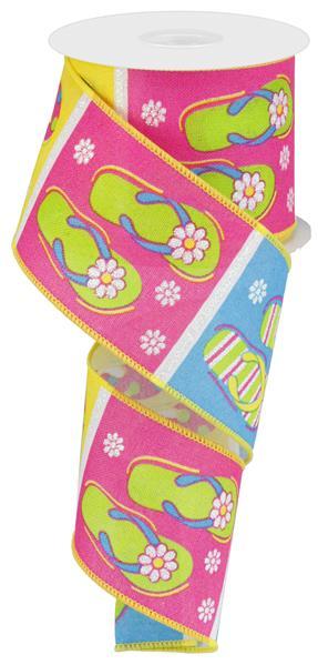 2.5" FLIP FLOP PRINT RIBBON - (10YDS)