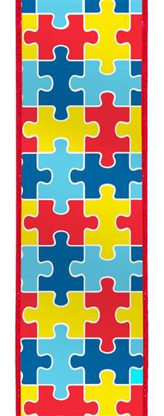 2.5" AUTISM AWARENESS RIBBON -10YDS