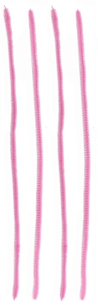 Chenille Stems - 6mm - Pink - 12 inches - 100 pieces
