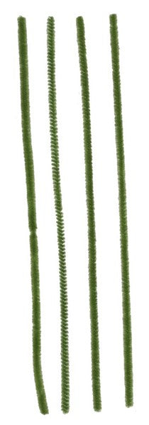 Chenille Stems - 6mm - 12in Moss Green- 100 pieces