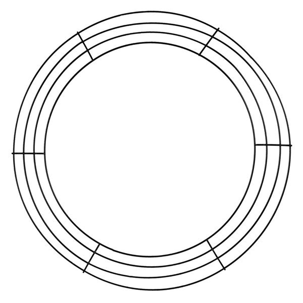 16" DIA 4 WIRE BLACK WREATH FRAME (ELEVATED TEARS)