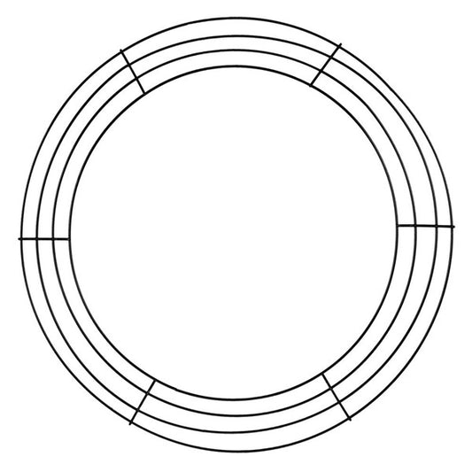 16" DIA 4 WIRE BLACK WREATH FRAME (ELEVATED TEARS)