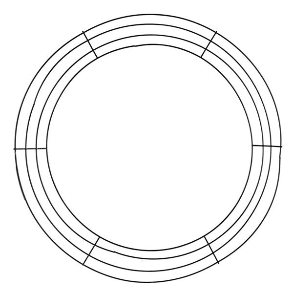 20" DIA 4 WIRE BLACK  WREATH FRAME (ELEVATED TEARS)