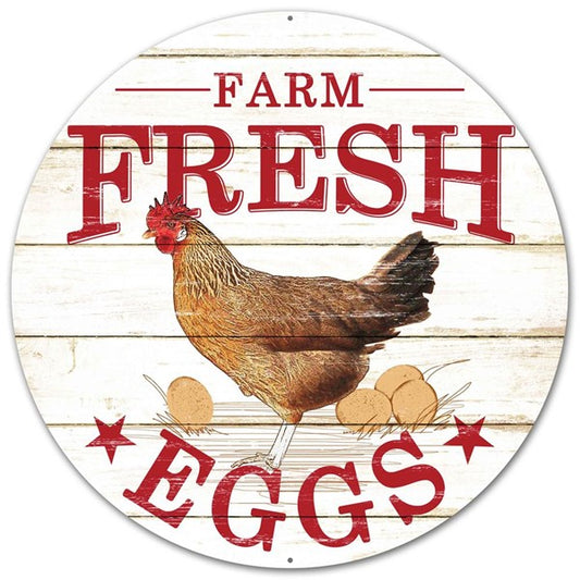 12" FARM FRESH EGGS SIGN