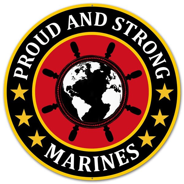 12" METAL MARINES SIGN