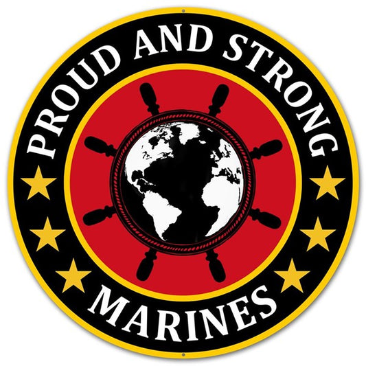 12" METAL MARINES SIGN