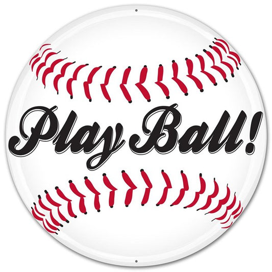 12" METAL "PLAY BALL" SIGN